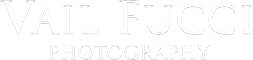 white Vail Fucci Photography Logo